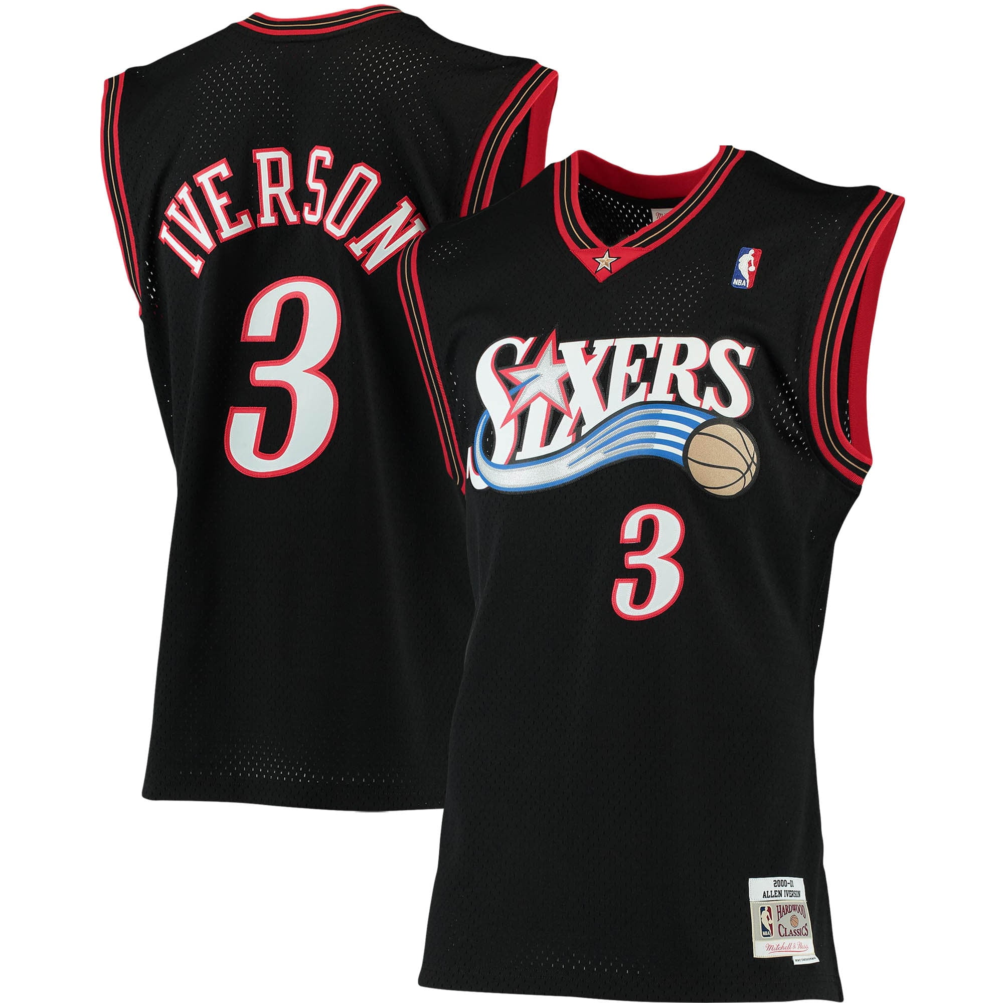 Retro 1999-2000 Philadelphia 76ers Alan Iverson Basketball Shorts Pants Stitched 