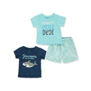 Bon Bebe Baby Boys' Shark 3-Piece Mix-n-Match Set (Infant)