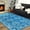Light Blue, variant on Wondo 4' x 6' Low Pile Area Rugs, Machine Washable Rug for Living Room, Bedroom, Kids' Room & High-Traffic Areas, Black