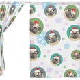 thumbnail image 2 of Coolnut Funny Pugs in Christmas Hat Semi Sheer Curtains Window Voile Drapes Panels Treatment-55x84in for Living Room Bedroom Kids Room 2 Pieces, 2 of 3