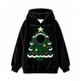 thumbnail image 4 of Christmas Pet Pouch Hoodie for Women Long Sleeve Xmas Tree Graphic Loose Flannel Pullover Sweatshirt Dog Cat Carrier Hoodie, 4 of 8