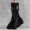 Black, variant on Sentmoon Womens Long Sleeve Dress Solid Color Crew Neck Ruffled Dress Relaxed Fit Tunic Dress for Work and Weekend