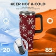 thumbnail image 2 of Stainless Steel Tumbler 40oz, Vintage Christmas Winter Snowflake Leakproof Tumblers Insulated Water Bottle with Straw And Lid, Car Coffee Cups Travel Mug Universal Fits for Water, Iced Tea, 2 of 7