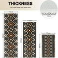 thumbnail image 4 of Boho Brown and Beige Ethnic Pattern Kitchen Rugs Sets Of 3,Kitchen Runner Rugs Non Skid Washable,Decorative Kitchen Floor Mats for Kitchen,Sink,Laundry,17"x30"+ 17"x47" + 17"x59", 4 of 6