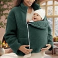 thumbnail image 4 of Maternity Winter Coat | 2-In-1 Zip-Up | Fall Winter Fleece Sweatshirt Warm Kids Carrier Jacket | for Daily Wear, 4 of 9