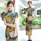 thumbnail image 3 of 2021 Summer Women's Wear Chinese Style Qipao Long Short Sleeve Satin Fashionable Daily Commuting High-end Elegant Dress 2020L, 3 of 5