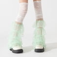 thumbnail image 2 of Yuanlong Women's Stackable Socks Lace Trimmed Color Block Over-the-Knee Sock Lightweight Cute And Cool Y2K Style Hosiery, 2 of 4