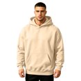 thumbnail image 3 of Men's Heavy Blend Drawcord Hooded Sweatshirt fall winter Casual Long Sleeves Hooded Sweatshirt with Kangaroo Pockets Khaki S, 3 of 6