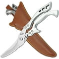 thumbnail image 1 of Heavy Duty Poultry Shears - Spring Loaded Chicken Bone Scissors with Safety Lock - German HC Stainless Steel Kitchen Shears for Chicken, Bone, Fish, Vegetable, Seafood, Meat, 1 of 6