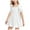 White, variant on vigerkar Little Girls Kids Summer Chiffon Ruffle Mini Dress Square Neck Lantern Sleeve Short Dress Tulle Smocked (Beige, 7-8 Years)