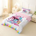 thumbnail image 2 of Erosebridal Pink & Blue Dripping Baseball Helmet Sundae Graphic Twin Comforter Sets 3-Piece, Dessert Graphic Bedding Set for Girls Kids,Pink Reversible,Microfiber Bedroom Decor, 2 of 6