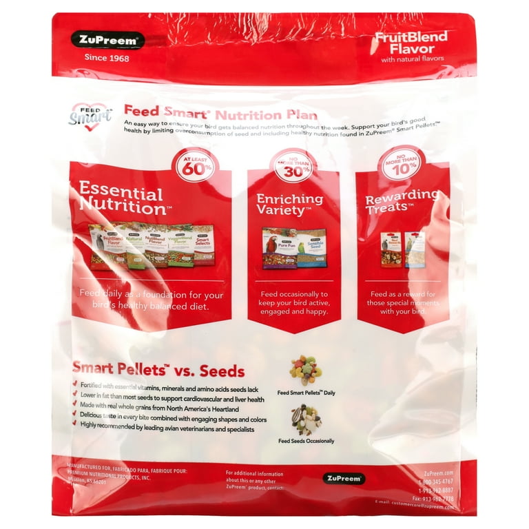 ☆特価ZuPreem FruitBlend Flavor ズプリーム4.5キロ ZuPreem FruitBlend Flavor Large Bird Food