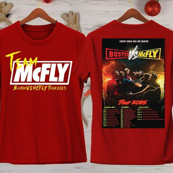 Team Tour 2025 T Shirt, Team McFLY Tshirt, Concert Announced Tshirt, Busted vs McFly party Tshirt, Friends Lover Gift,Pop rock Tshirt