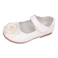 thumbnail image 3 of Staki Toddler Girls White Dress Shoes Toddler Little Girl Mary Jane Dress Shoes Ballet Flats for Girl Party School Shoes Bowknot Princess Shoes(White,10.5 Toddler), 3 of 7