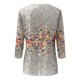thumbnail image 5 of Camisas de manga 3/4 para mujer Camisetas gráficas con estampado lindo Blusas Casual Tallas grandes Tops básicos Jersey Gris / L, 5 of 5