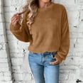 thumbnail image 2 of Kaemgyyd Fuzzy Fleece Tops for Women Cozy Winter Warm Sherpa Pullover Casual Solid Color Long Sleeve Fashion Tops, 2 of 7
