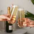 thumbnail image 6 of True Stemless Champagne Flutes for Birthday, Wedding Gifts, 9oz Set of 4, 6 of 9