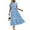 P-Floral Sky Blue, variant on UVN Long Dresses for Women Summer Short Sleeve Casual Crewneck Maxi Dress with Pockets