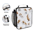 thumbnail image 2 of Insulated Square Lunch Bag with Side Mesh Pocket Fashion Lunch Box Reusable Lunch Tote 10.5" x9.5" x3.5" Dogs in Various Poses, 2 of 6