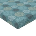 thumbnail image 4 of Ambesonne Floral Fitted Sheet, Swirly Floral Lace Design, King Size, Cadet Blue White Ecru, 4 of 5