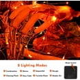 thumbnail image 5 of Morttic 2 Pack Each 72FT 200 LED Solar String Lights Outdoor, Super Bright Solar Outdoor Lights, 8 Modes Solar Fairy Lights for Garden Christmas Tree Patio Party (Orange), 5 of 12