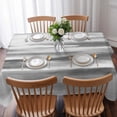thumbnail image 3 of Grey White Ombre Table Cloth Waterproof Tablecloths, Abstract Art Oil Painting Modern Tablecloth Dining Table Cover for Kitchen Party Tabletop Outdoor, Rectangle Tablecloth 60x84 Inch, 3 of 9