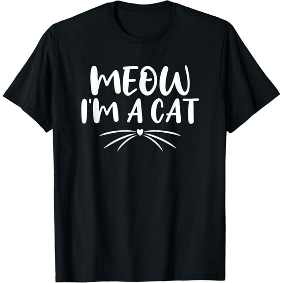 Meow I'm A Cat Funny Halloween Costume Couples 2021 T-Shirt