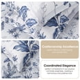 thumbnail image 5 of Nanshing Home 3 Piece Queen Comforter Set, White Blue Botanical Floral Bedding, Soft Microfiber Comforter with Pillow Shams, Lightweight All Season Modern Woodland Bedspread, 5 of 7