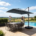 thumbnail image 3 of Parasol Rectangulaire de Remplacement pour Patio avec Protection pour Jardin, Cour, Marché, 3 of 4