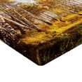 thumbnail image 2 of Ambesonne Forest Fitted Sheet, Autumn Birch Trees River, Queen Size, Yellow Brown White, 2 of 3