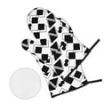thumbnail image 2 of ZICANCN Oven Mitts and Pot Holders Sets, Black Checkered Seamless Pattern Baking Sets Kitchen Heat Resistant 4 Pieces, 2 of 8