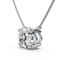 thumbnail image 4 of Pompeii Certified 2Ct Diamond Oval Solitaire Pendant 14k Gold 18" Womens Chain Lab Grown, 4 of 6