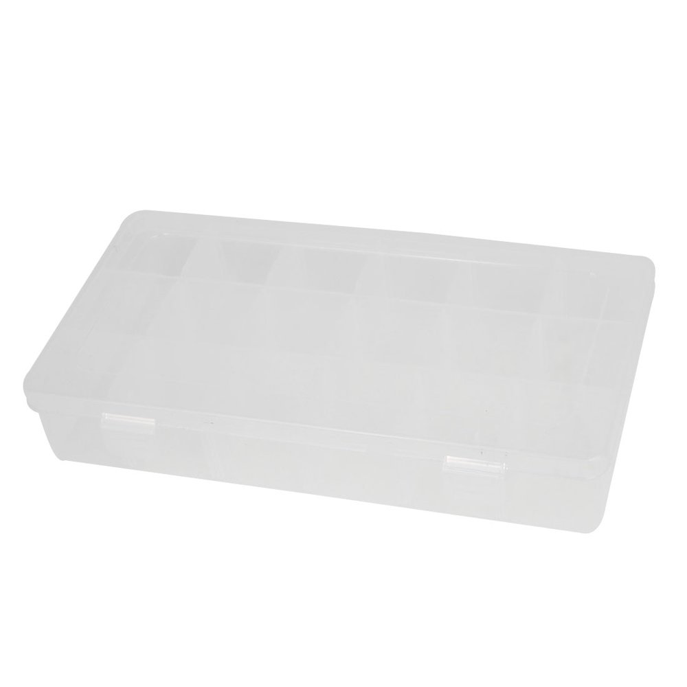 Plastic 18 Compartments Electronic Component Storage Box Case Container