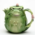 thumbnail image 3 of Ceramic Frog Teapot 24oz Farmhouse Cottagecore, 3 of 3