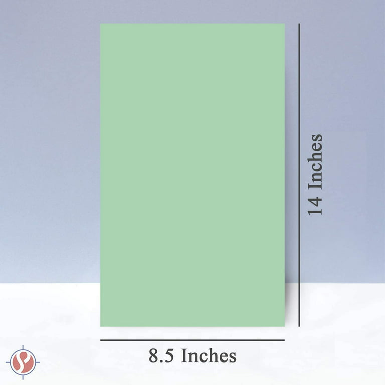 8.5 x 14” Green Pastel Color Paper – Great for Arts and Crafts and Stationery Printing | Legal, Menu Size | 20lb Bond (64gsm) Paper | 50 Sheets per