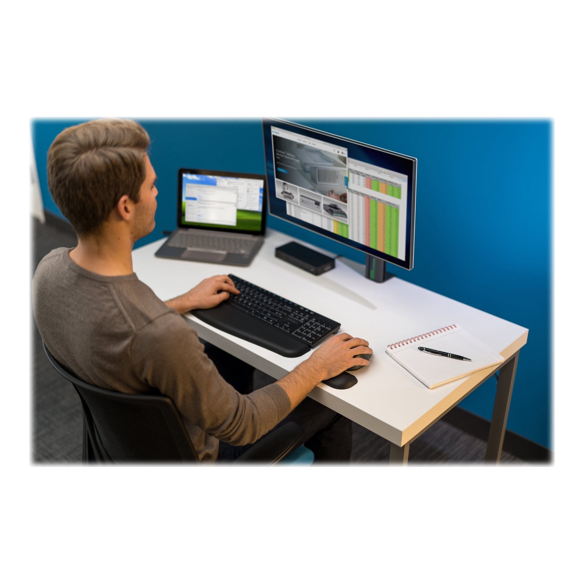 Kensington ErgoSoft Wrist Rest for Standard Keyboards K52799WW - Black