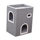 thumbnail image 3 of Cama plegable para gatos con almohadilla para rascar, nido, condominio, garra de molienda, escondite para gatos, cubo apilable para suministros para, 3 of 9