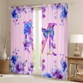 thumbnail image 2 of Manfei Girl Personalized Gifts Blackout Curtains,Watercolor Letter M Curtains Pack of 2 (38x45 Each),Abstract Ink Painting Window Curtains For Princess,Lightweight Room Decoration, 2 of 6