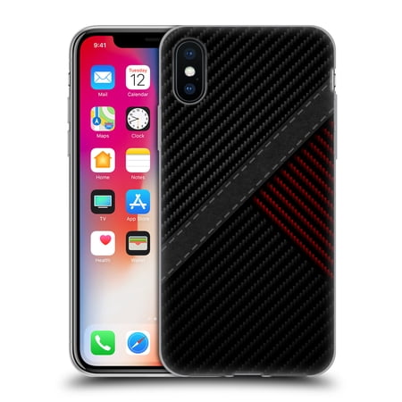 Head Case Designs Officially Licensed Alyn Spiller Carbon Fiber Stitch Soft Gel Case Compatible with Apple iPhone X / iPhone XS