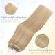 thumbnail image 3 of Micro Loop Hair Extension Microbead Human Hair Extension Micro Link Real Human Hair Extensions for Women Balayage Blonde Micro Ring Ombre Hair Extension,50s/pack/50g,18 Inch,#18P613, 3 of 5