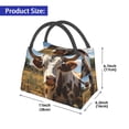thumbnail image 2 of Fotbe Countryside Flower Cow Bolsa Térmica Portátil con Estampado, Bolsa de Entrega de Alimentos Aislada, Bolsa Reutilizable de Gran Capacidad para Comidas y Supermercado, 2 of 6