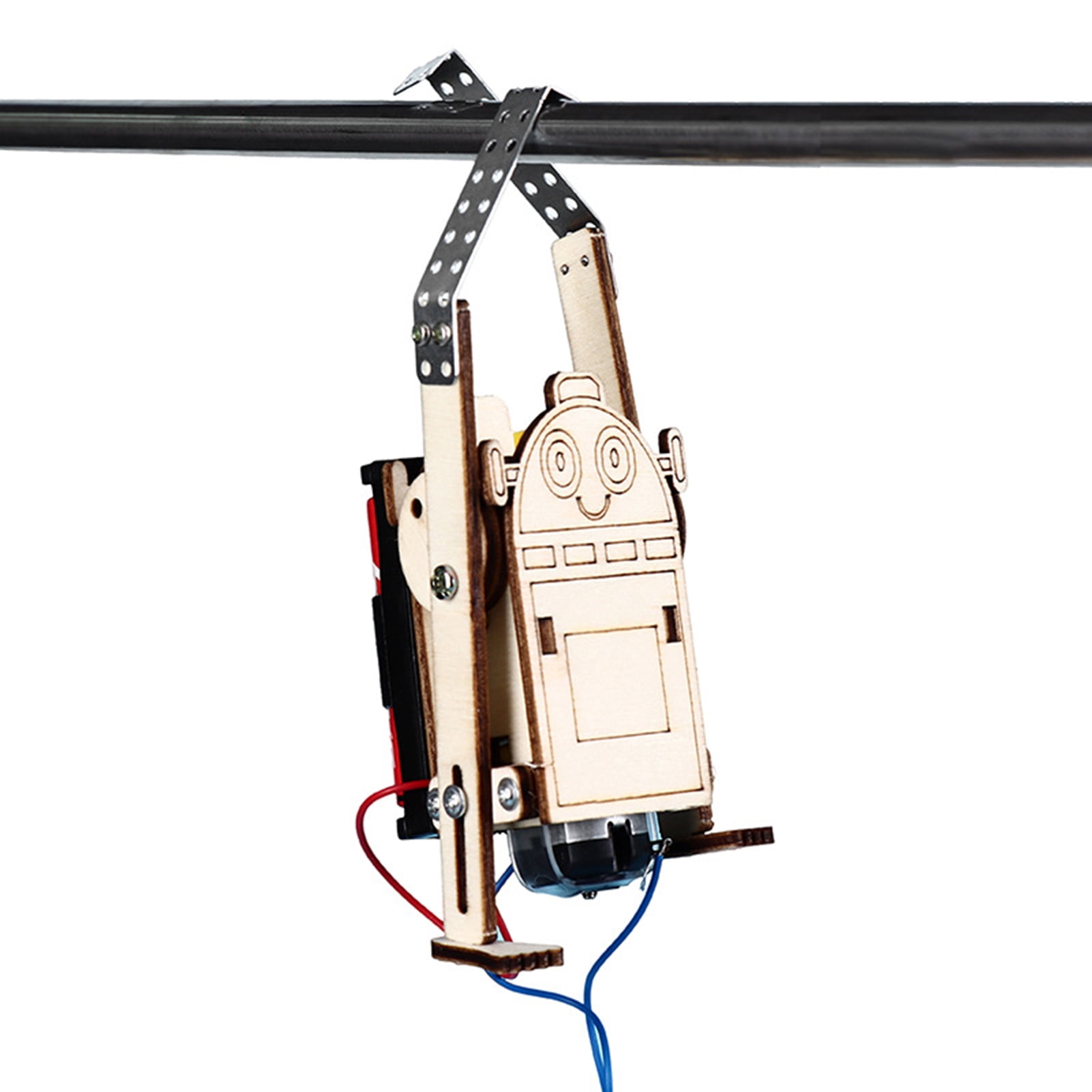 Flmtop Wooden DIY Electric Rope Climbing Robot Kit Exercise