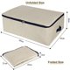 thumbnail image 2 of Bolsa de almacenamiento de lona de 2 piezas, organizador de armario grueso, suave y transpirable para ropa de cama, edredones, almohadas, mantas, ropa,, 2 of 5