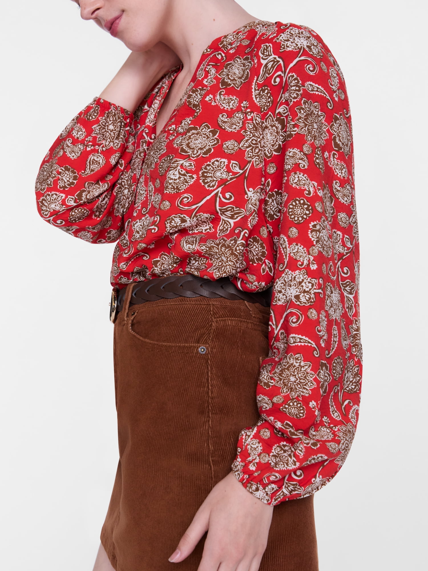 Scenario Women's Top with Poet Sleeves, Sizes XS-XXXL