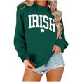 thumbnail image 2 of GA WEIHUA Online Deals,St Patricks Day Sweatshirt Women Long Sleeve Irish Lucky Four Clover Sweatshirts 2025 Shamrock Clover Print Shirts Casual Loose Fit Gift Tops(Green,M), 2 of 4