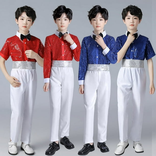 Ropa para niños, monos para niños, coro de jardín de infantes, vestidos para niños, lentejuelas, recitación de baile, trajes de actuación