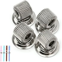 LAMIRO Stainless Steel Magnetic Pen Holder Clips- Magnetic Pen Clip Holder Fit Any Size Pens Magnetic Push Pins for Refrigerator Whiteboard Erase Board and Bulletin Board Map (4pcs)