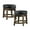 Black, variant on OakvillePark Muny Round Swivel Dining Height Stool (Set of 2), Brown
