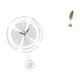 thumbnail image 1 of Reloj de pared,Reloj de pared decorativo para baño y dormitorio.,Reloj de pared redondo silencioso y sin tictac,regalo,Escultura de hojas,Estatua de hoja de metal Escultura de hoja Decoración, 1 of 8