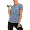 thumbnail image 1 of LELINTA Women's Plus Size Short Sleeve Women Quick Dry Slim Fit Yoga Tops Activewear Sports T-Shirt Pink/ Blue/ Grey, S-3XL, 1 of 7